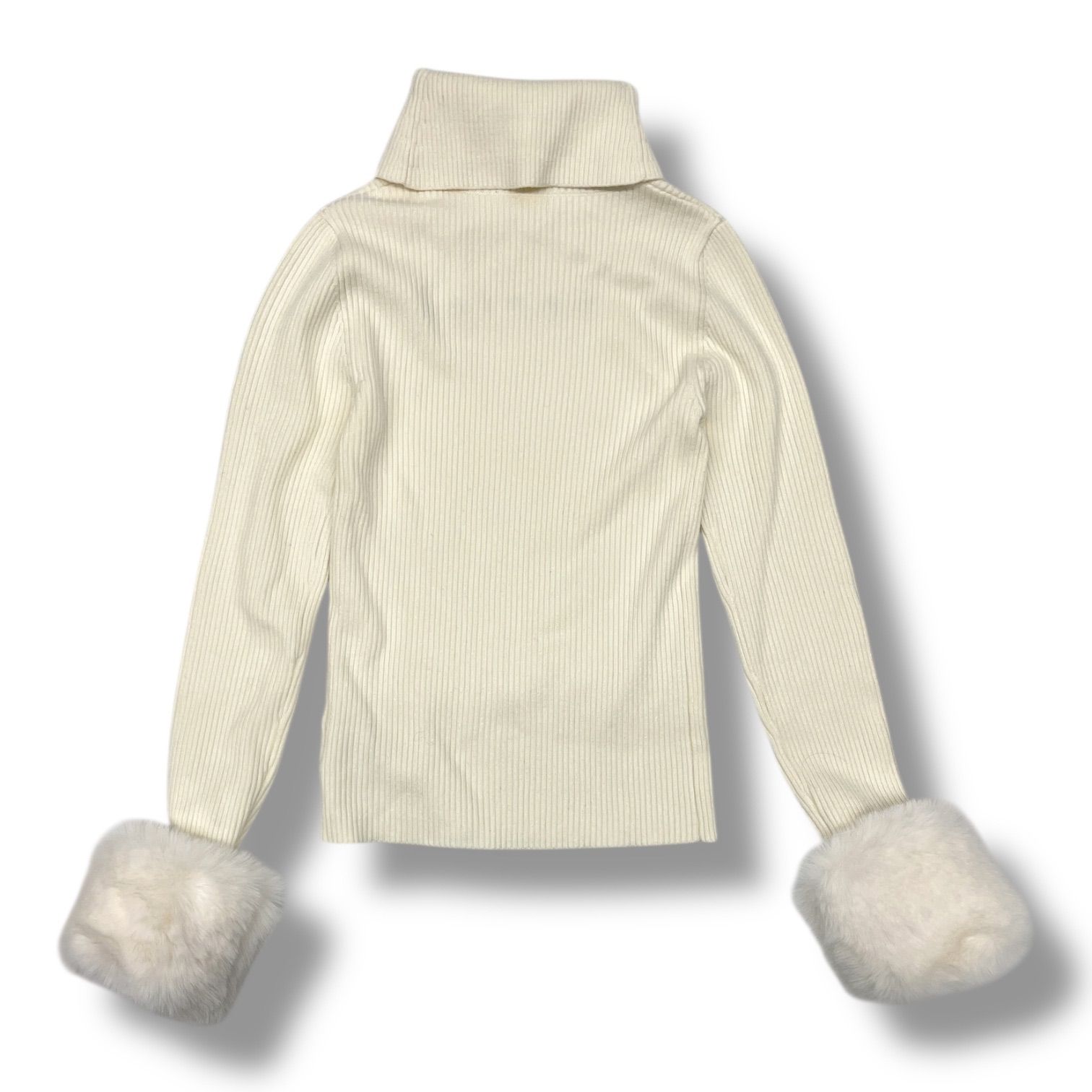 【即日発送】Darich ダーリッチ スムースファーリブニットトップス 白 Darich ダーリッチ スムースファーリブニットトップス セーター