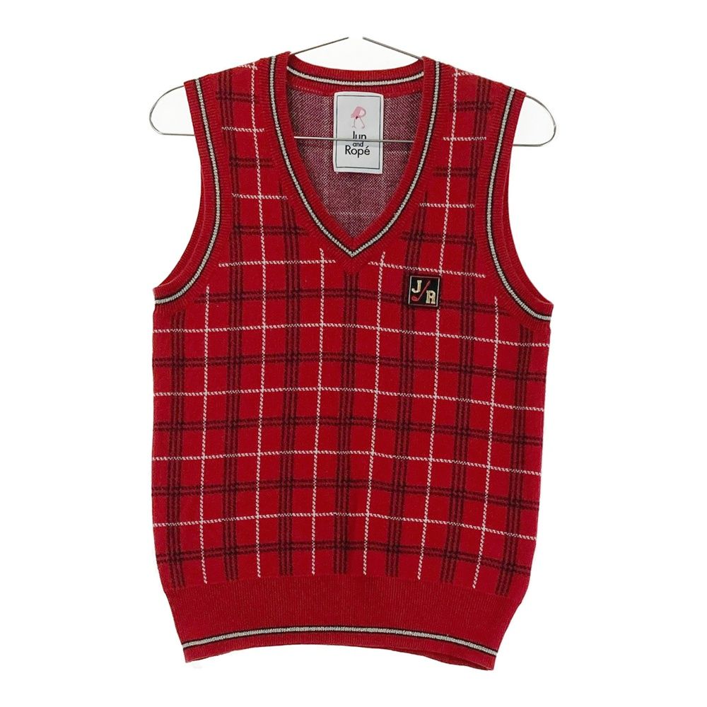 サイズ：M JUN&ROPE ジュン アンド ロペ Vネック ニットベスト