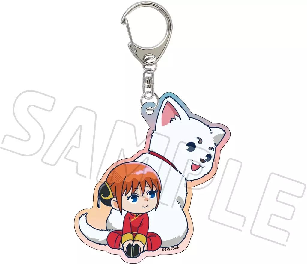 新品】キーホルダー 02.神楽＆定春 オーロラアクリルキーホルダー 「TV