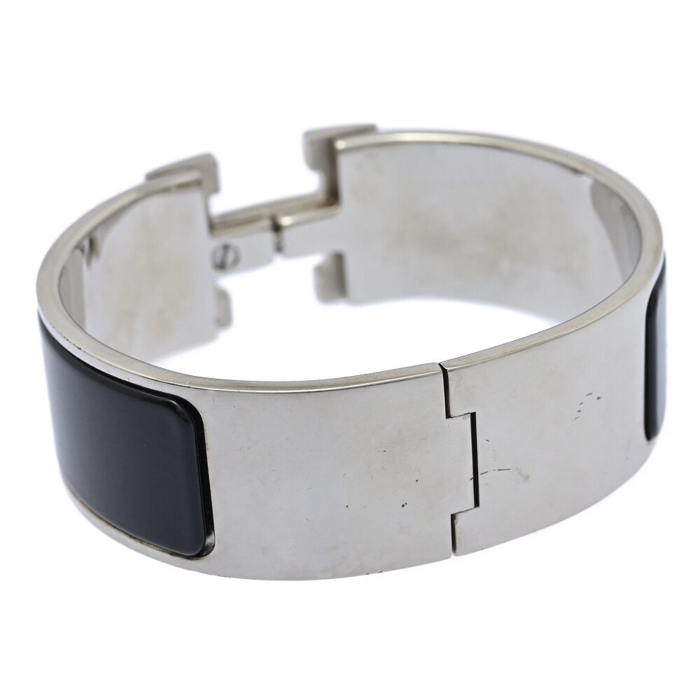 HERMES エルメス クリッククラックGM・＃L Hロゴバングル/合金/メッキ