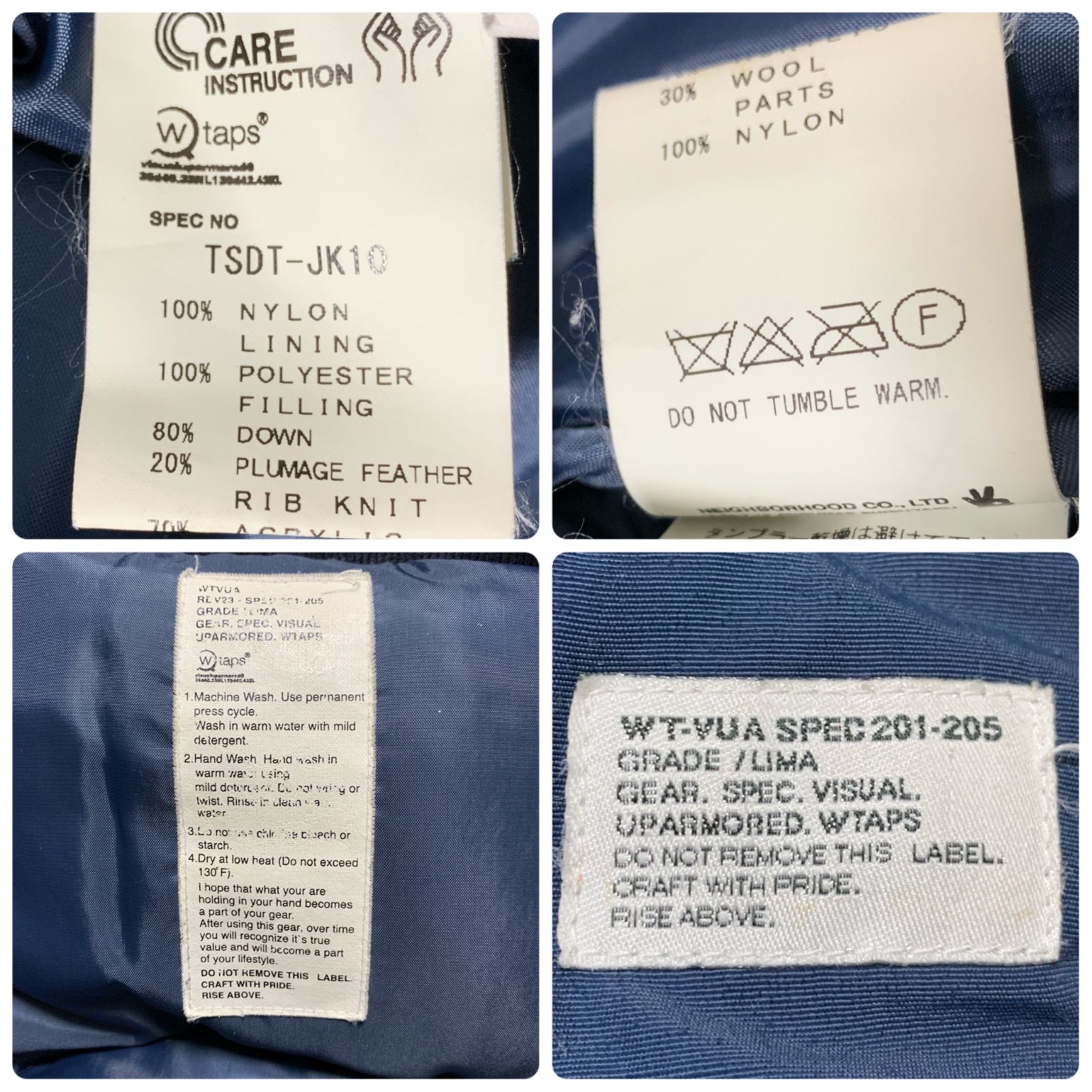 WTAPS ダウンベスト TYPE-ARCTIC-V ミリタリー Lサイズ ネイビー 紺