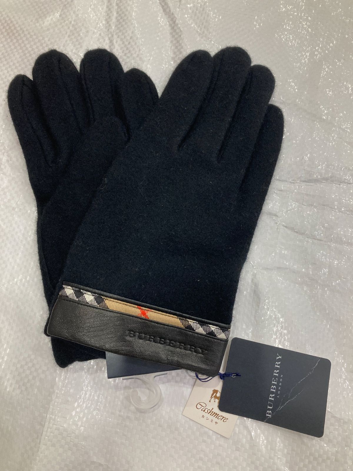 BURBERRY バーバリー 手袋 ウール カシミヤ 黒 - メルカリ