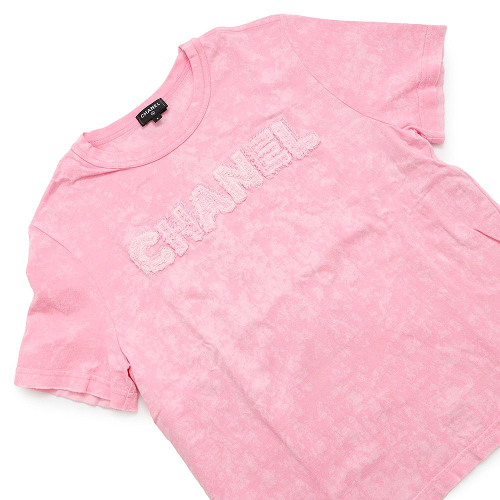 シャネル 半袖Tシャツ ツイードロゴ ココマーク レディースサイズS