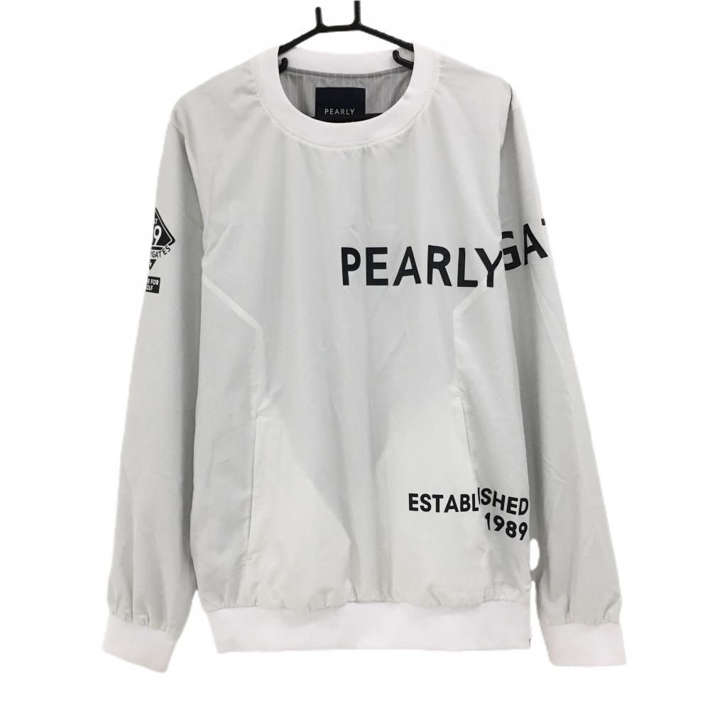 極美品　パーリーゲイツ　蓄熱裏地　スニード　スマイル　ニコ　PG　白　柄　L 極美品 パーリーゲイツ 蓄熱裏地 スニード スマイル ニコ PG 白 柄 L