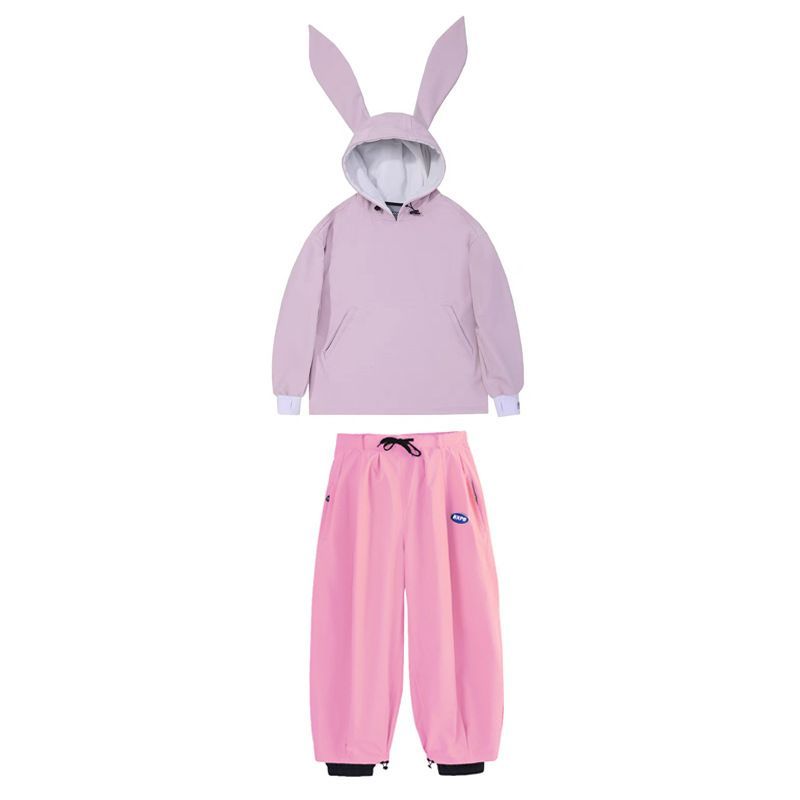 スキーウェア 上下セット 2点セット メンズレディース ウサギ 兎耳