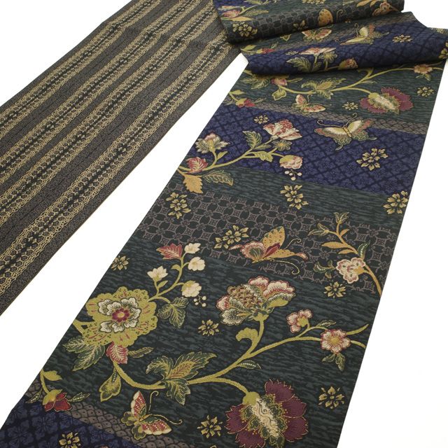 中古】 袋帯 正絹 リサイクル 京都 西陣 となみ織物 となみ帯 紹巴