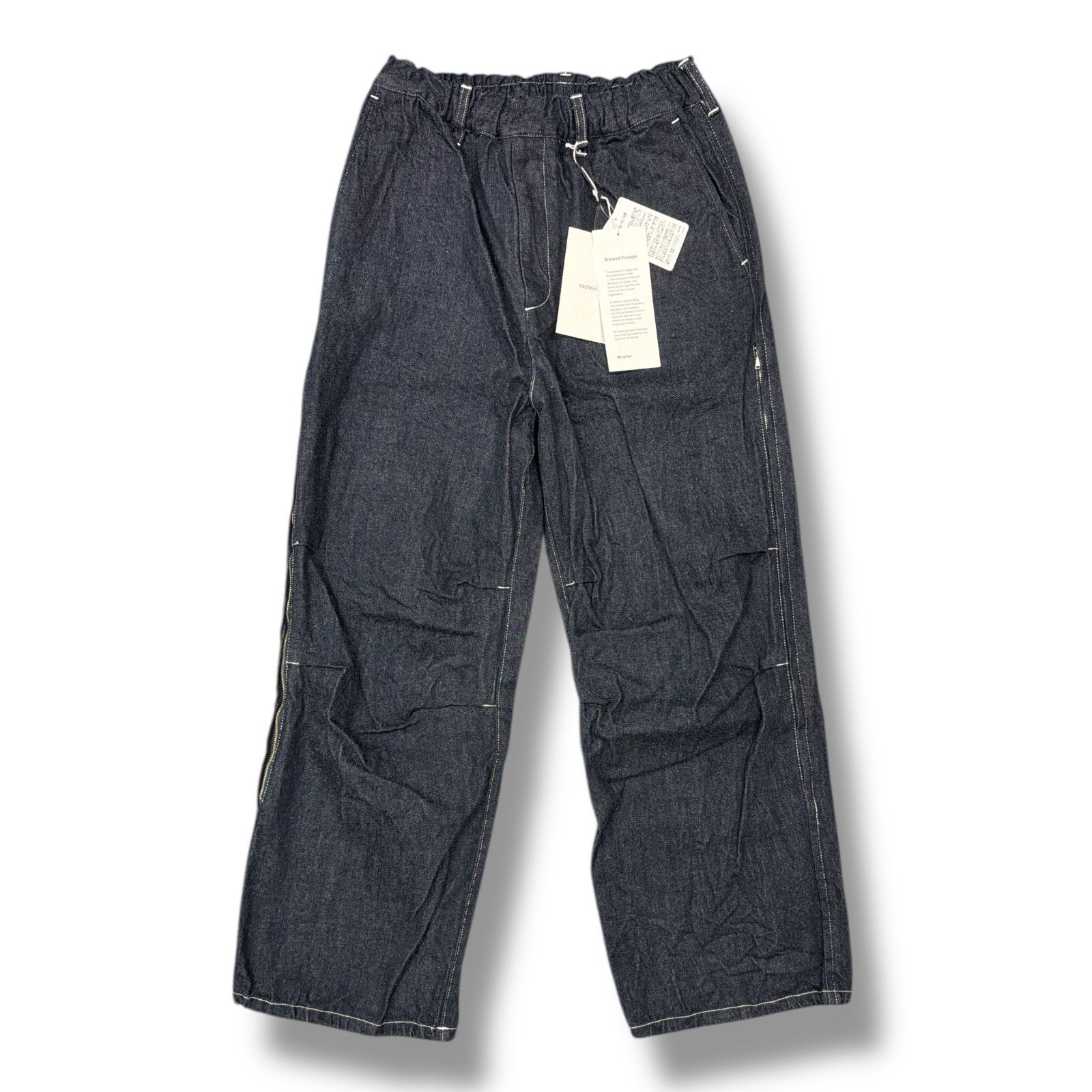 参考上代52800円 未使用 stein(ssstein) 24AW ECO DENIM SIDE ZIP EASY TROUSERS エコデニムパンツ サイドジップイージーパンツ  シュタイン ST.933  インディゴ L （99508A） 参考上代52800円 未使用 stein(ssstein) 24AW ECO DENIM SIDE ZIP EASY