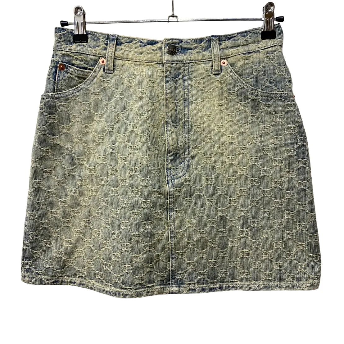 グッチ GUCCI デニム GGジャガード スカート ボトムス 678789 コットン