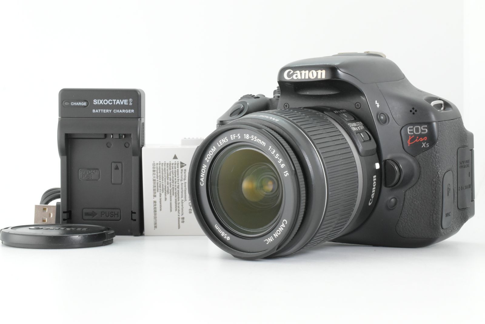 シャッターカウント 76326回】Canon EOS Kiss X5 EF-S 18-55mm IS Lens