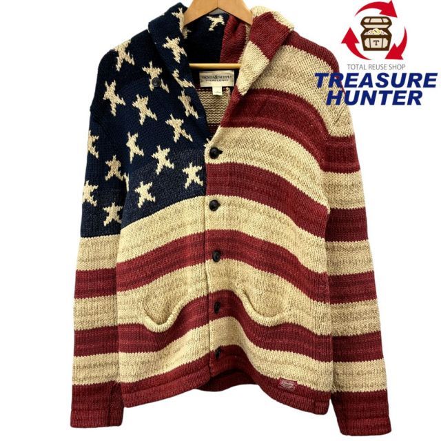 Ralph Lauren デニム&サプライ ニットカーディガン 星条旗柄 サイズM
