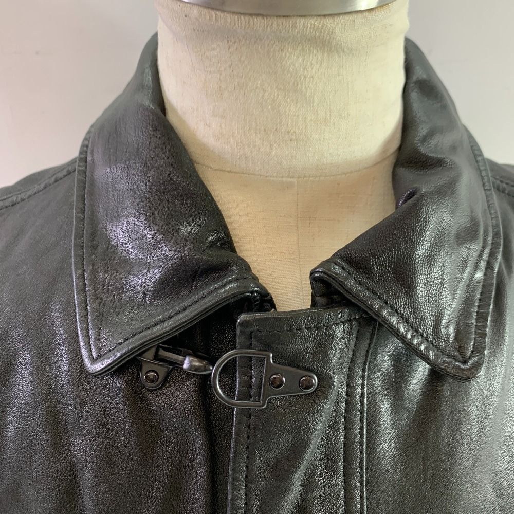 04w5727▽※【中古】DIESEL ディーゼル フックボタンレザージャケット