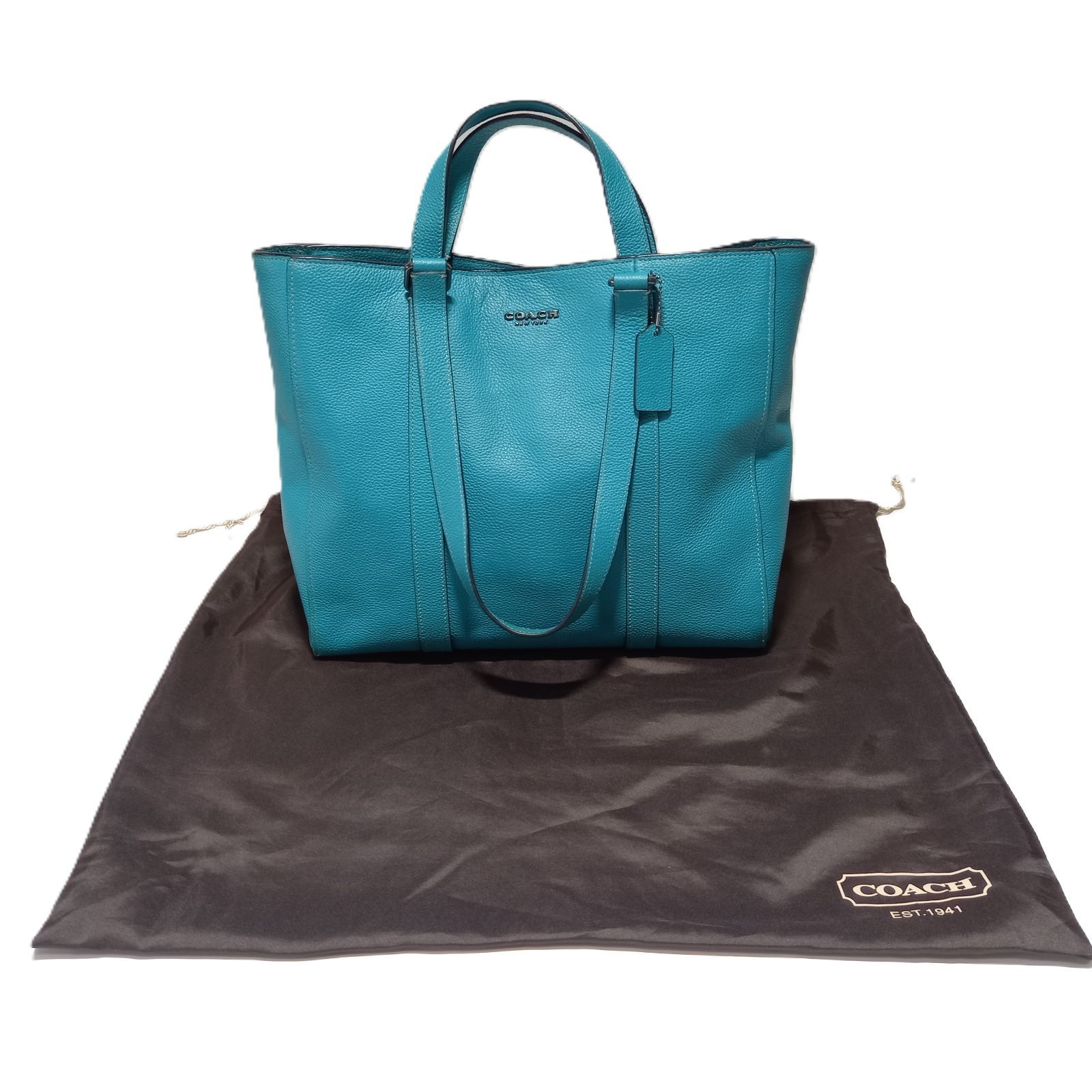 コーチ ハドソン ダブル ハンドル トートバッグ グリーン COACH - メルカリ