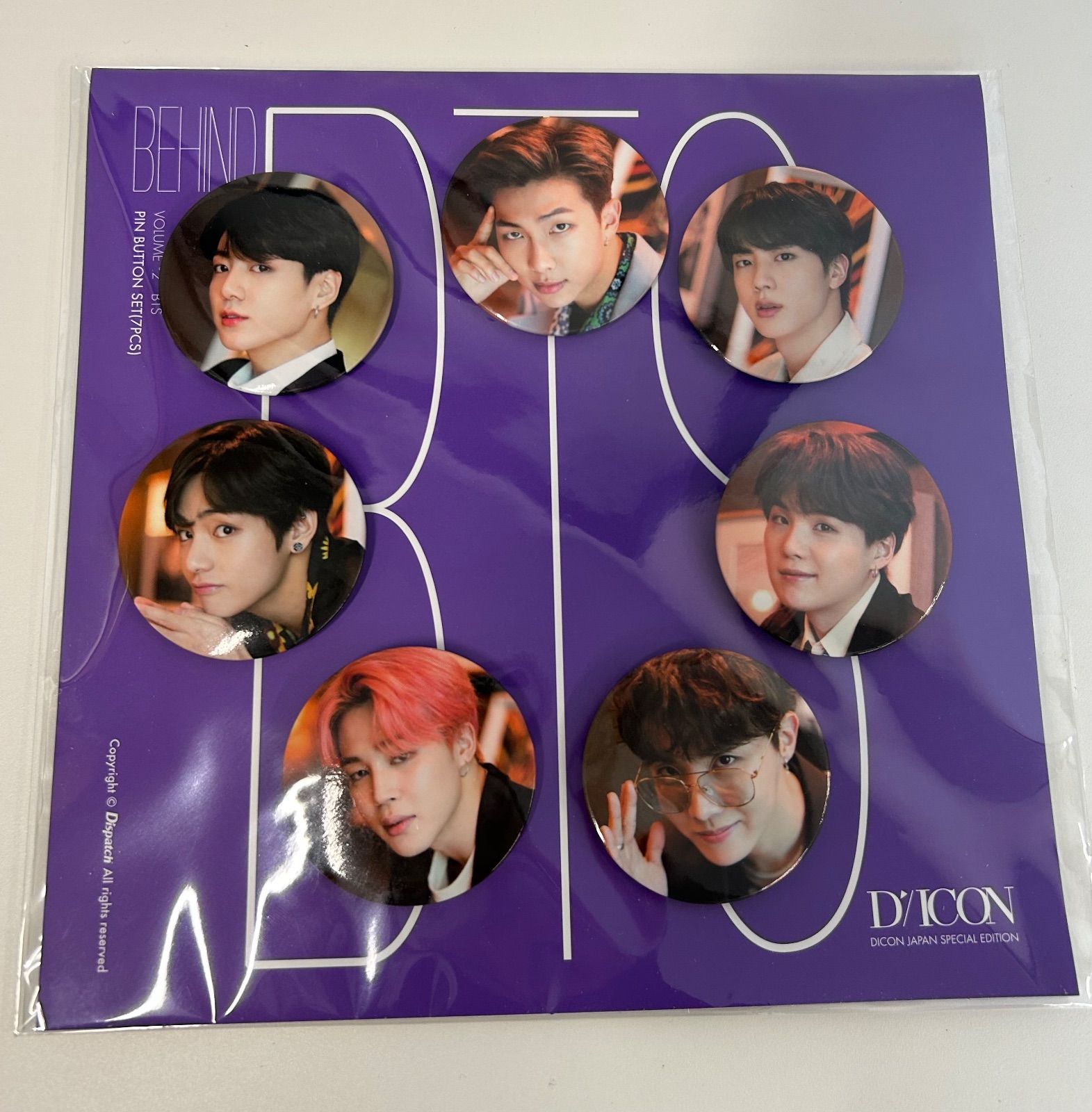 D'ICON JAPAN SPECIAL EDITION BEHIND BTS ピンバッジセット（7個入り