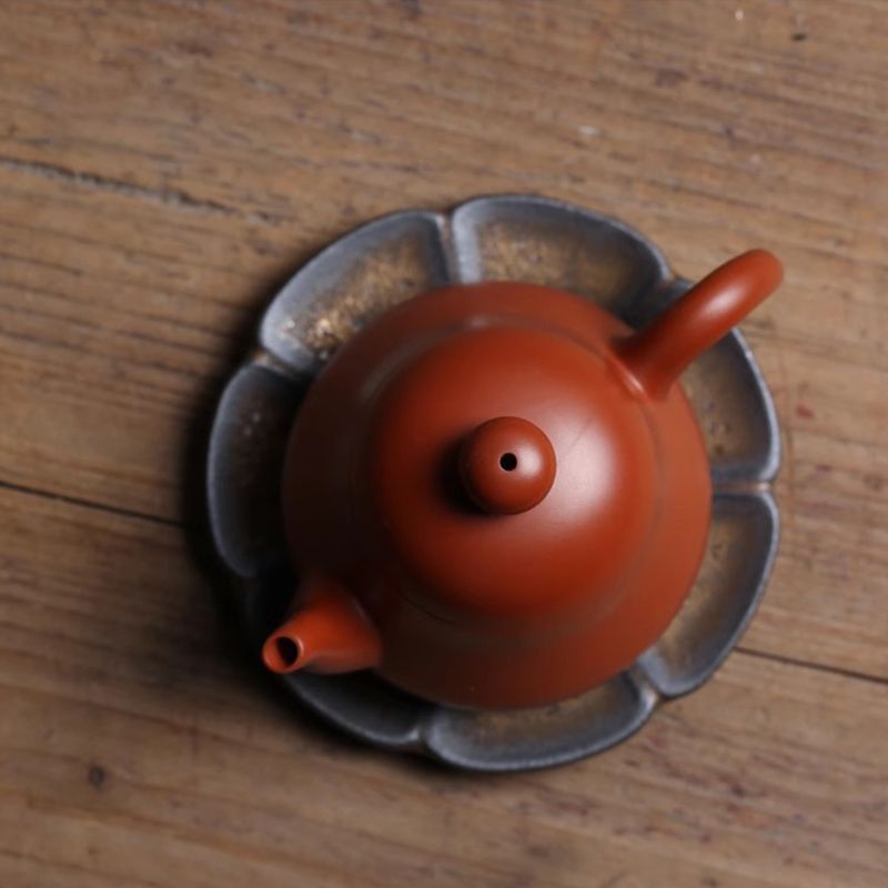 陶磁 花形 壺托 茶托 2点セット