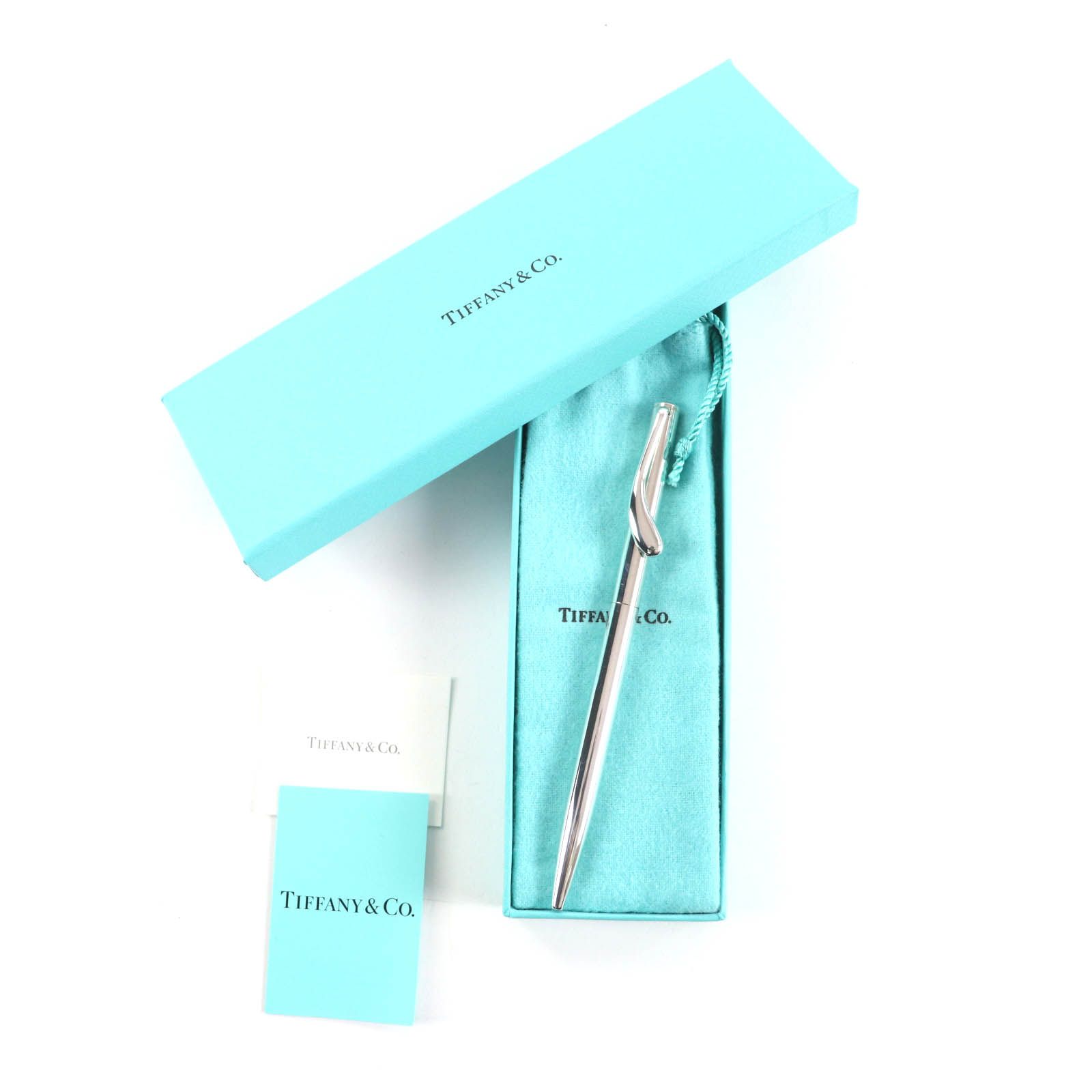 TIFFANY Co ティファニー エルサ ペレッティ ボールペン SV 925 リトラクタブル シルバー 箱 保存袋付き 重量20 55 g レディース