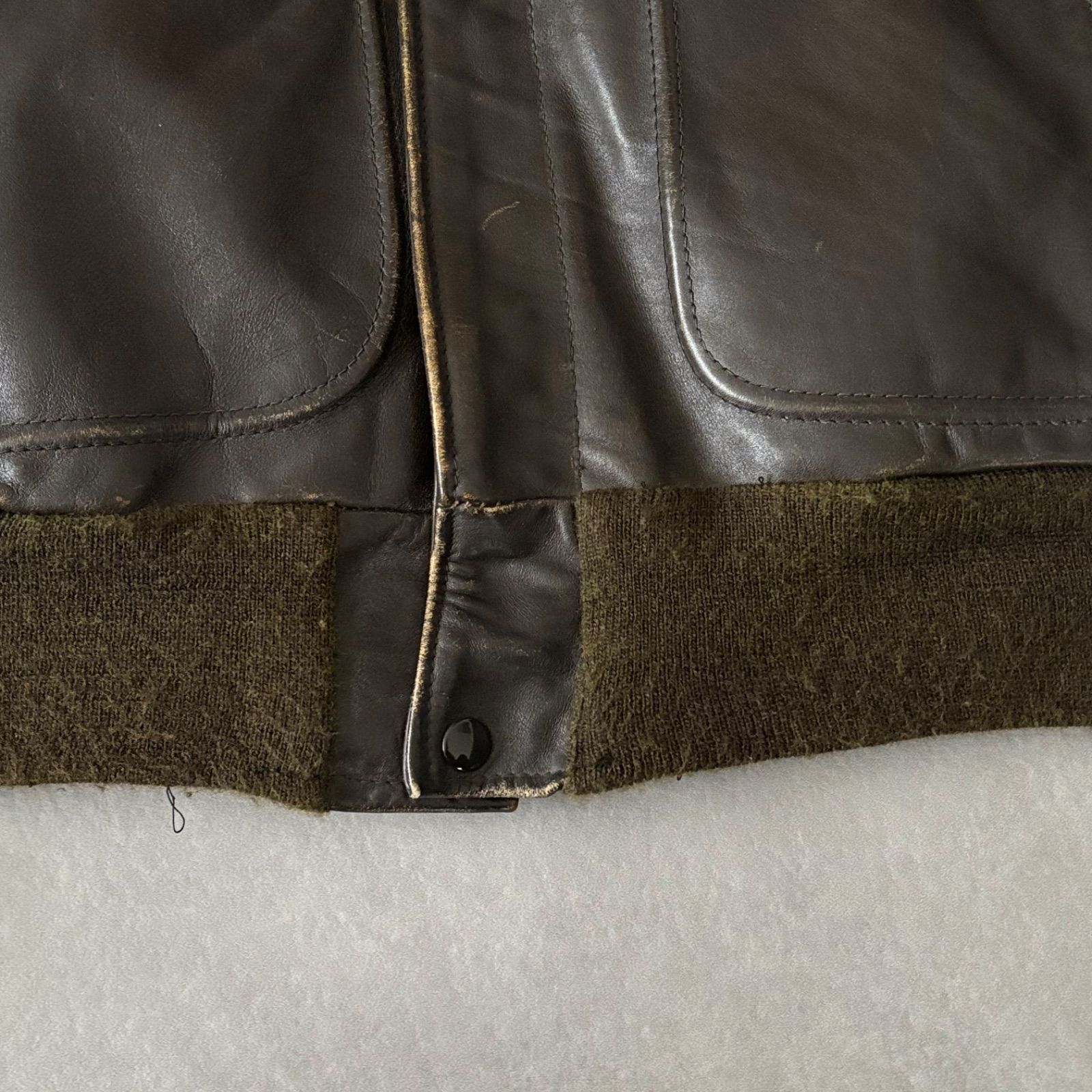 70s SCHOTT ショット A-2 レザーフライトジャケット ブルゾン ダーク