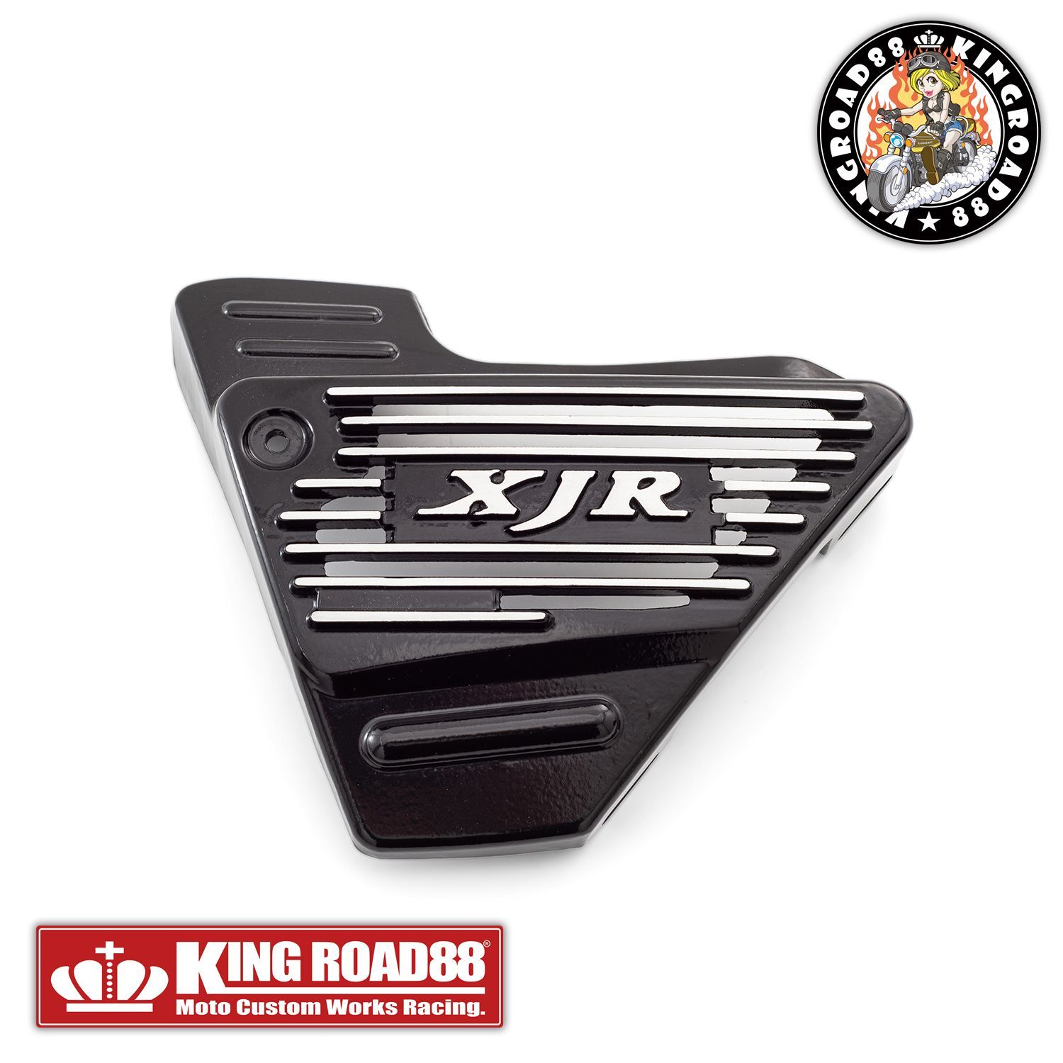 ヤマハ XJR400 前期 4HM サイドカバー アルフィン XJR ブラック 