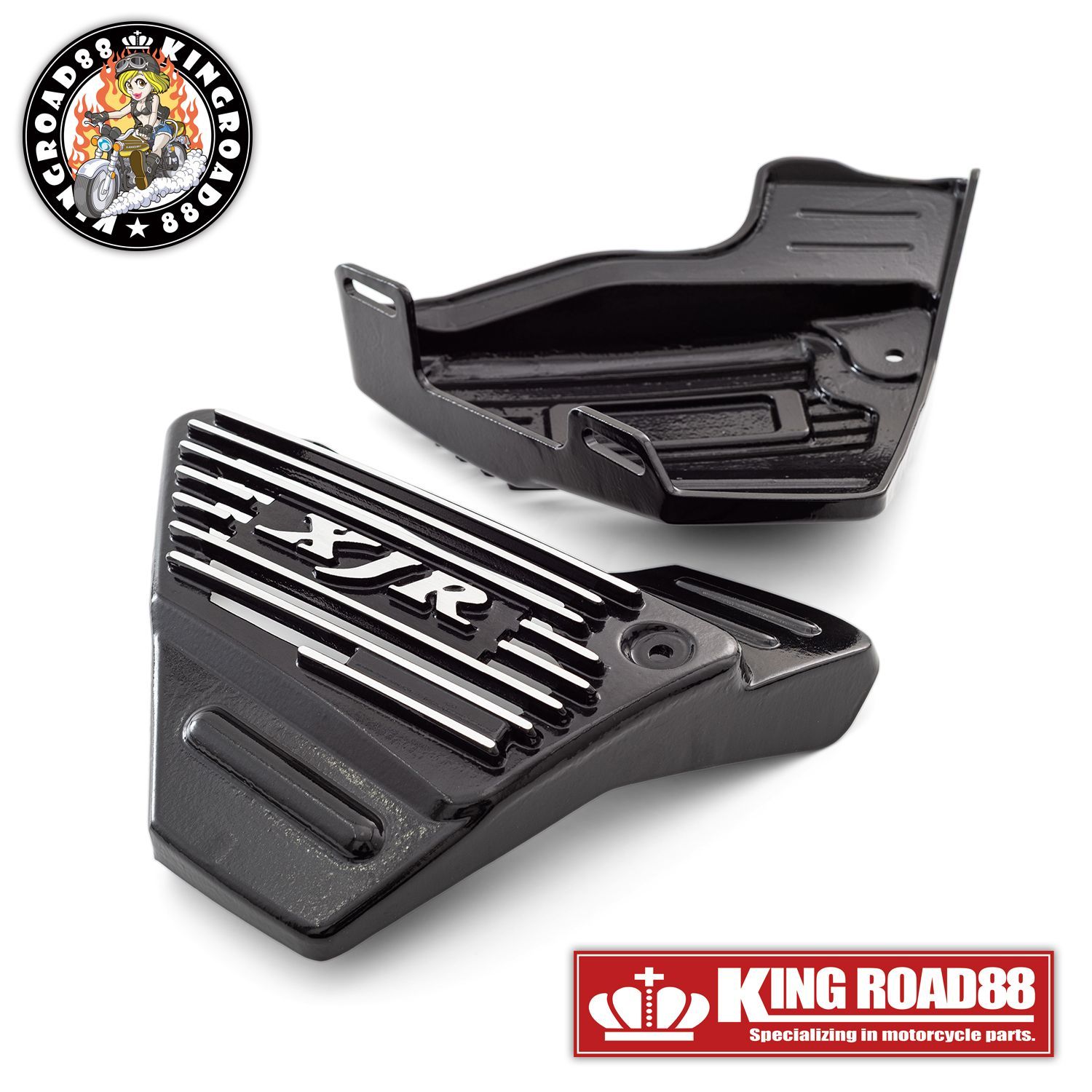 ヤマハ XJR400 前期 4HM サイドカバー アルフィン XJR ブラック