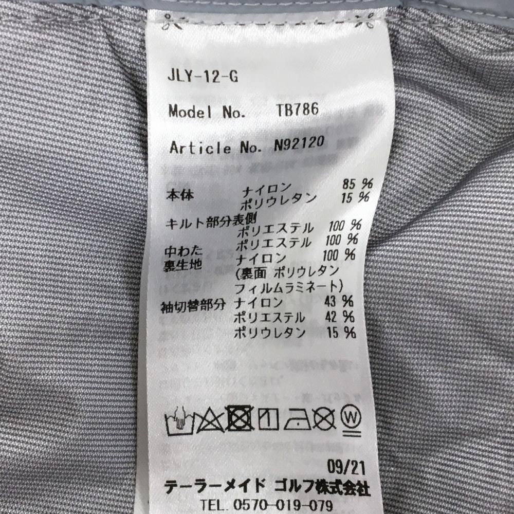 超美品】テーラーメイド 2WAY中綿ジャケット グレー ロゴ黒 袖着脱可