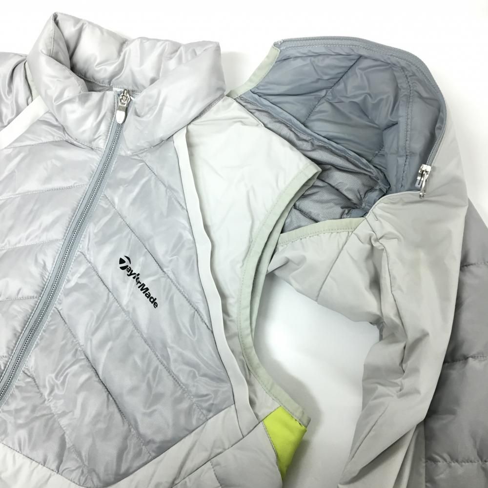 【未使用】テーラーメイド ゴルフ 中綿ジャケット グレー メンズ Sサイズ 超美品】テーラーメイド 2WAY中綿ジャケット グレー ロゴ黒 袖着脱可