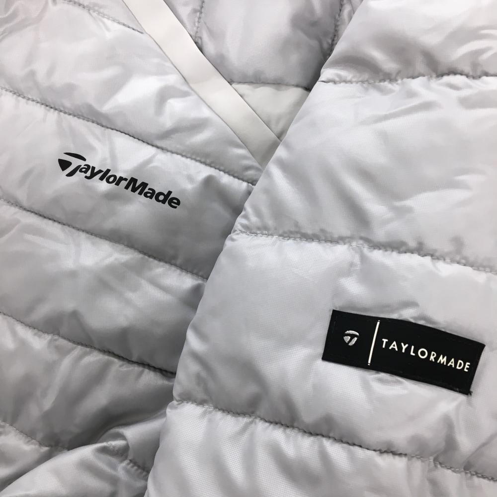 超美品】テーラーメイド 2WAY中綿ジャケット グレー ロゴ黒 袖着脱可