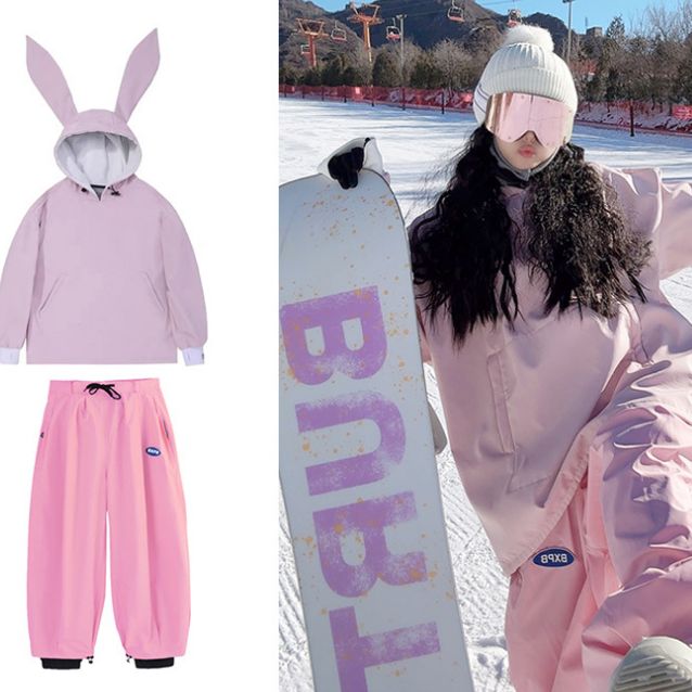 ビエスラビット　ウサギ　スノボウェア スキーウェア メンズレディース ウサギ 兎耳 可愛い スノーボード