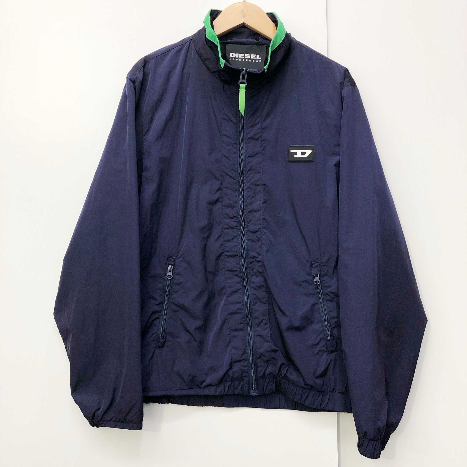 DIESEL ディーゼル フルジップ ナイロンジャケット ワンポイント S