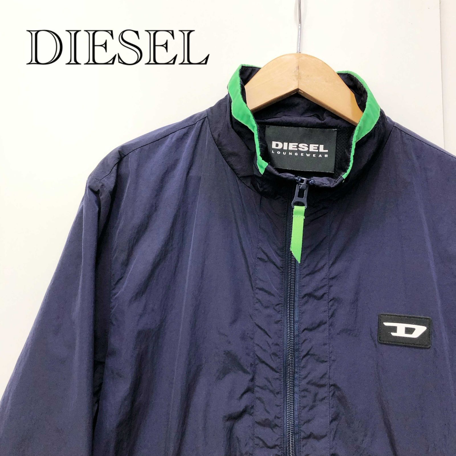 DIESEL ディーゼル フルジップ ナイロンジャケット ワンポイント S