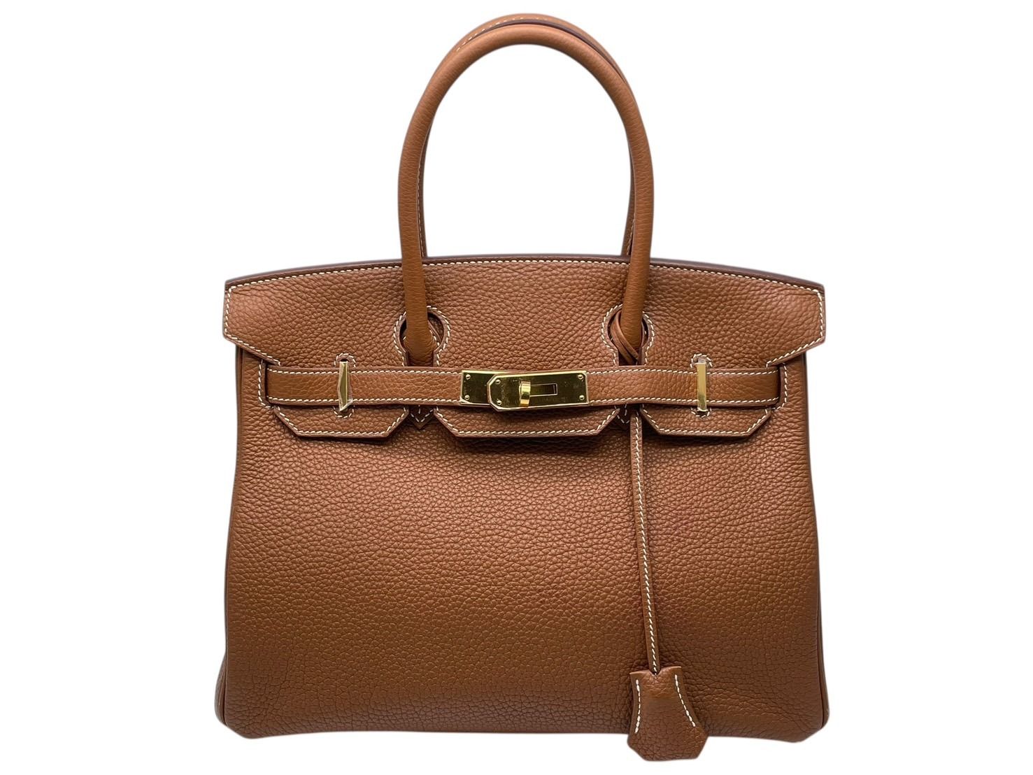 極美品 HERMES エルメス バーキン30 ハンドバッグ トゴ ゴールド