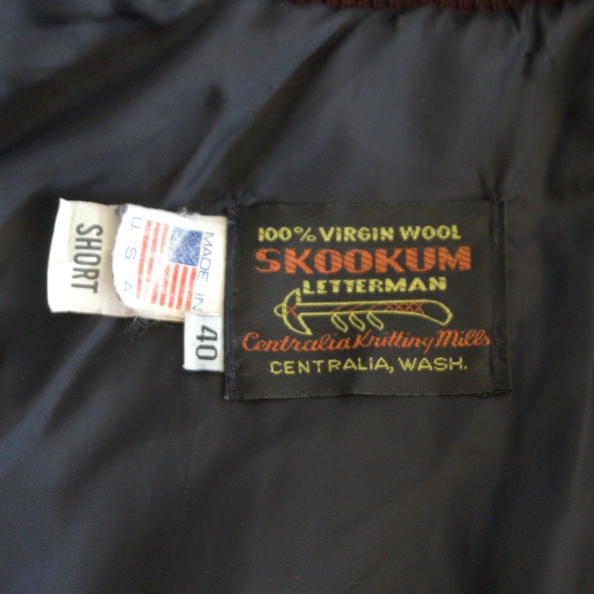 美品】SKOOKUM【メルトン×レザー スタジャン】40 スクーカム