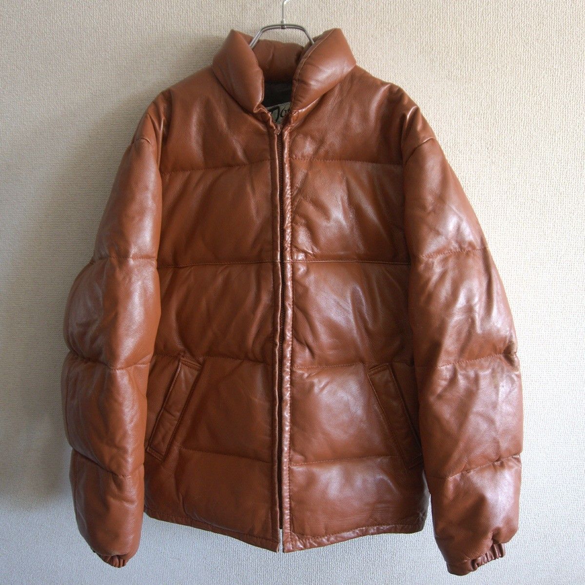 雰囲気抜群】SCHOTT【214D/レザーダウンジャケット】36 ブラウン 