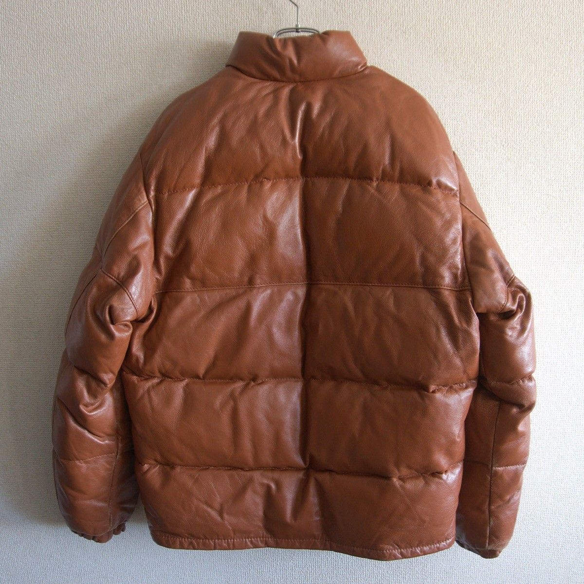 雰囲気抜群】SCHOTT【214D/レザーダウンジャケット】36 ブラウン 