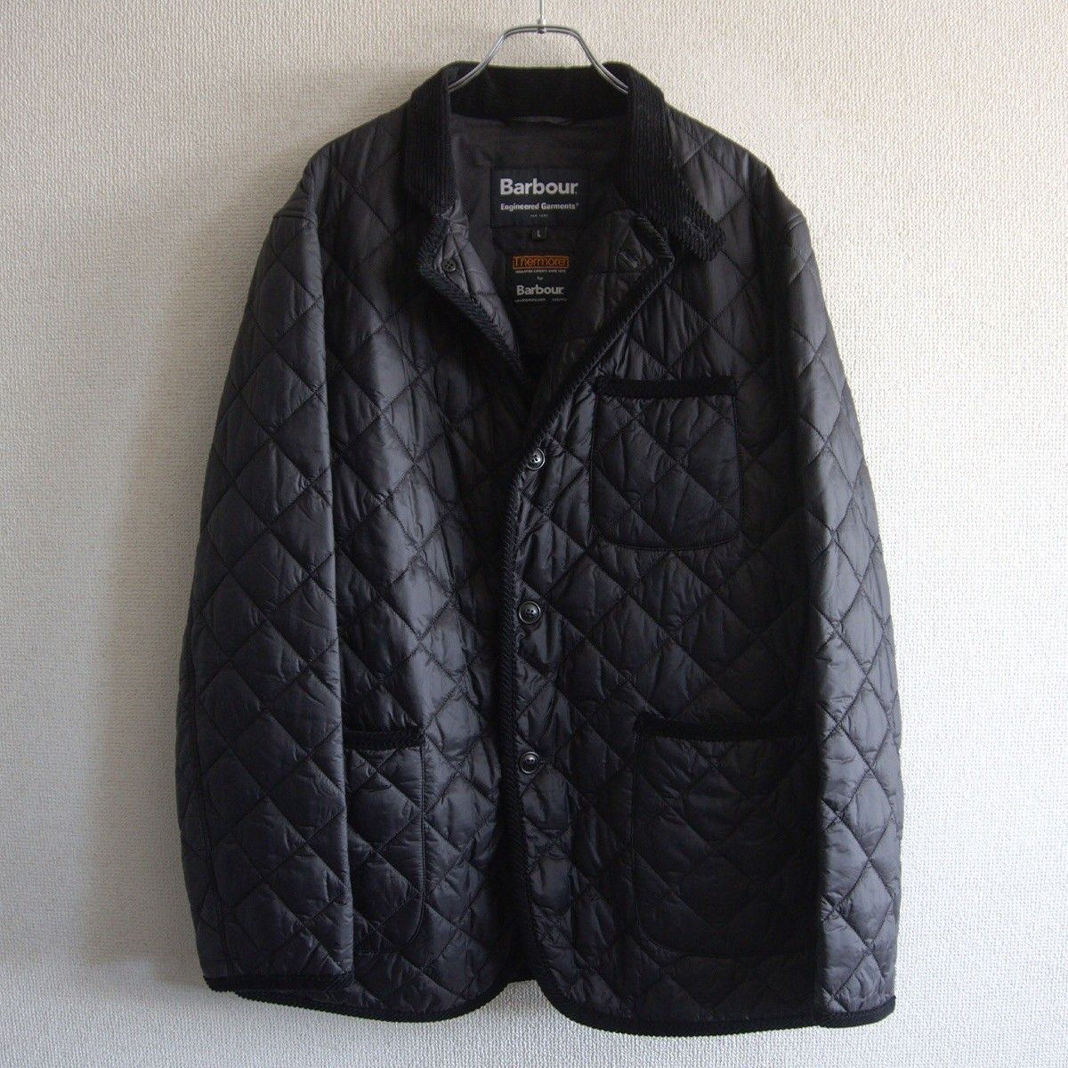美品】Engineered Garments × Barbour【Loitery Quilt】L ブラック