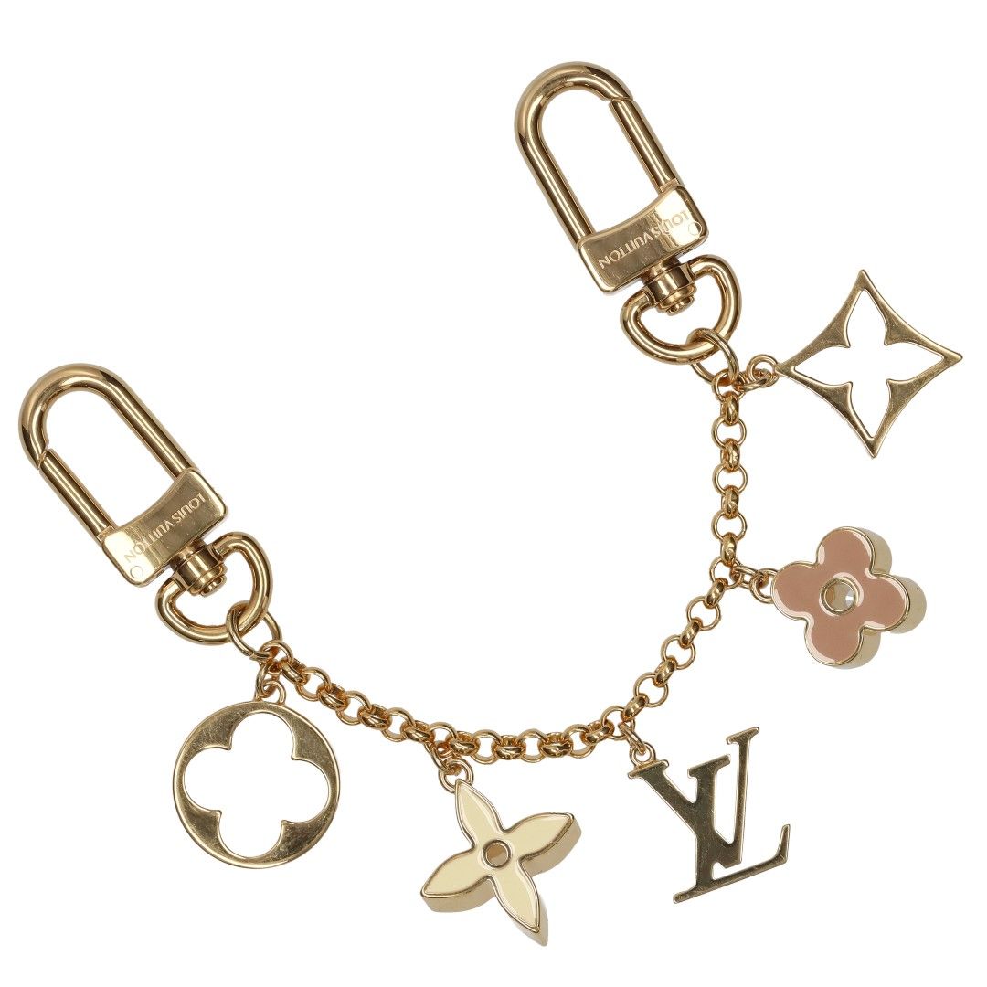 ルイヴィトン LOUIS VUITTON バッグチャーム チェーン フルール ドゥ