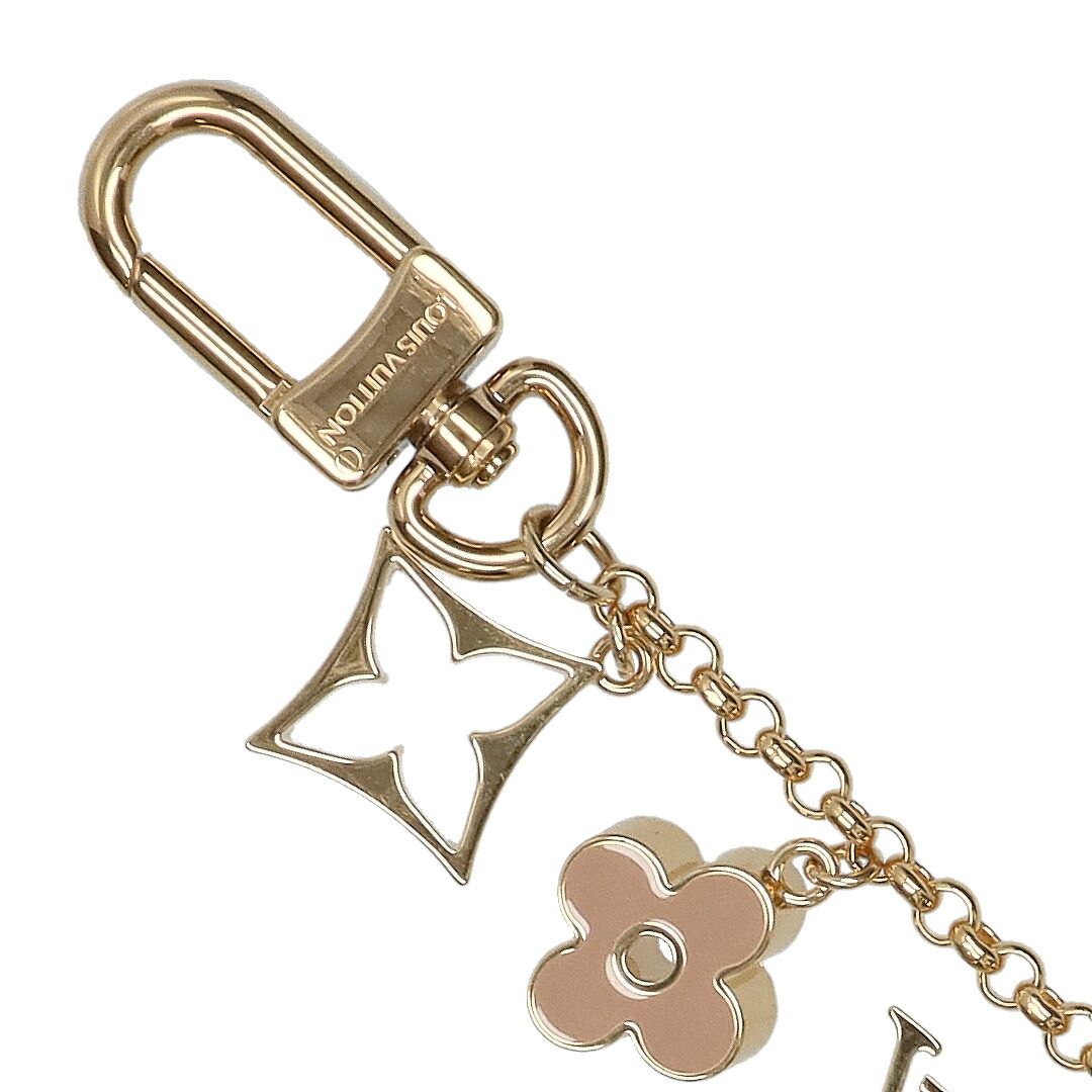 ルイヴィトン LOUIS VUITTON バッグチャーム チェーン フルール ドゥ