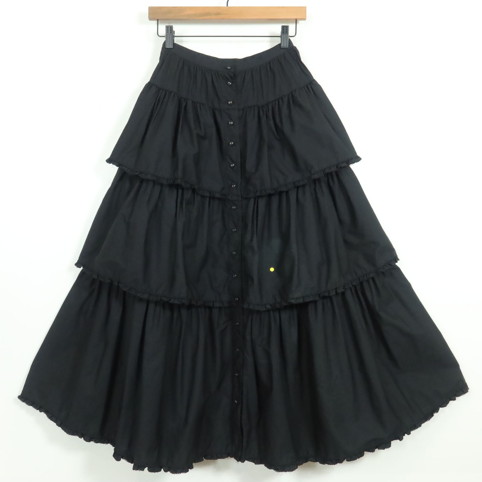 【極美品】カネコイサオ 段々 スカート ブラック ピコフリル ビンテージ ワンダフルワールド カネコイサオ☆可愛い段々フリル♪ ボリューム