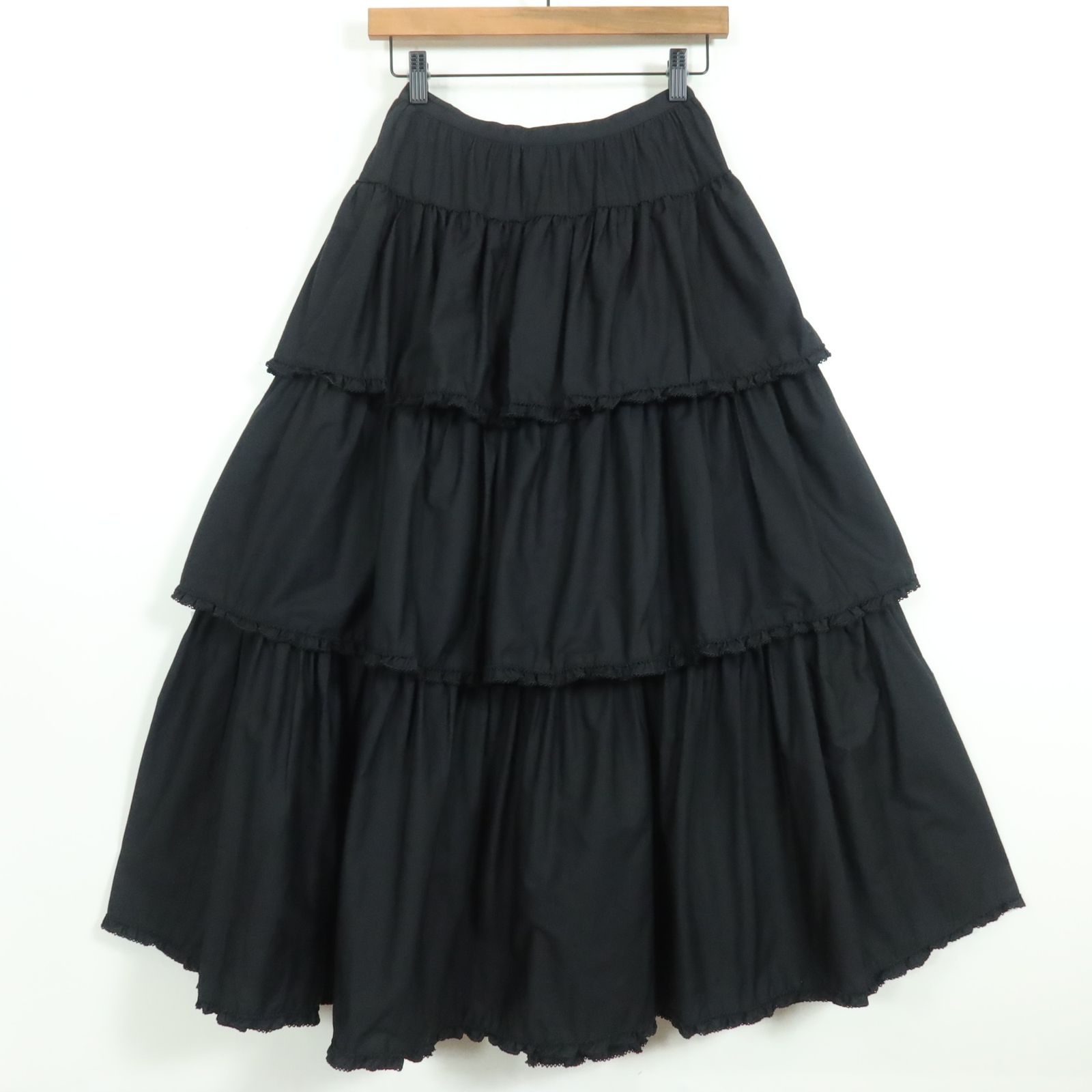 カネコイサオ黒無地　段々スカート ワンダフルワールド カネコイサオ☆可愛い段々フリル♪ ボリューム