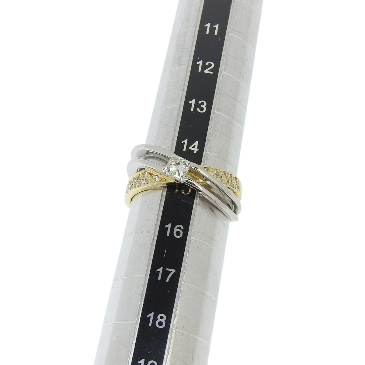 D0.32,0.14 ダイヤモンド リング K18 イエローゴールド YG Pt900