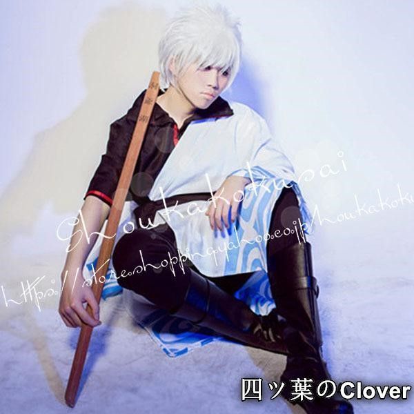 美品・未使用新品】銀魂 風 ぎんたま 坂田銀時コスプレ衣装ウィッグcos