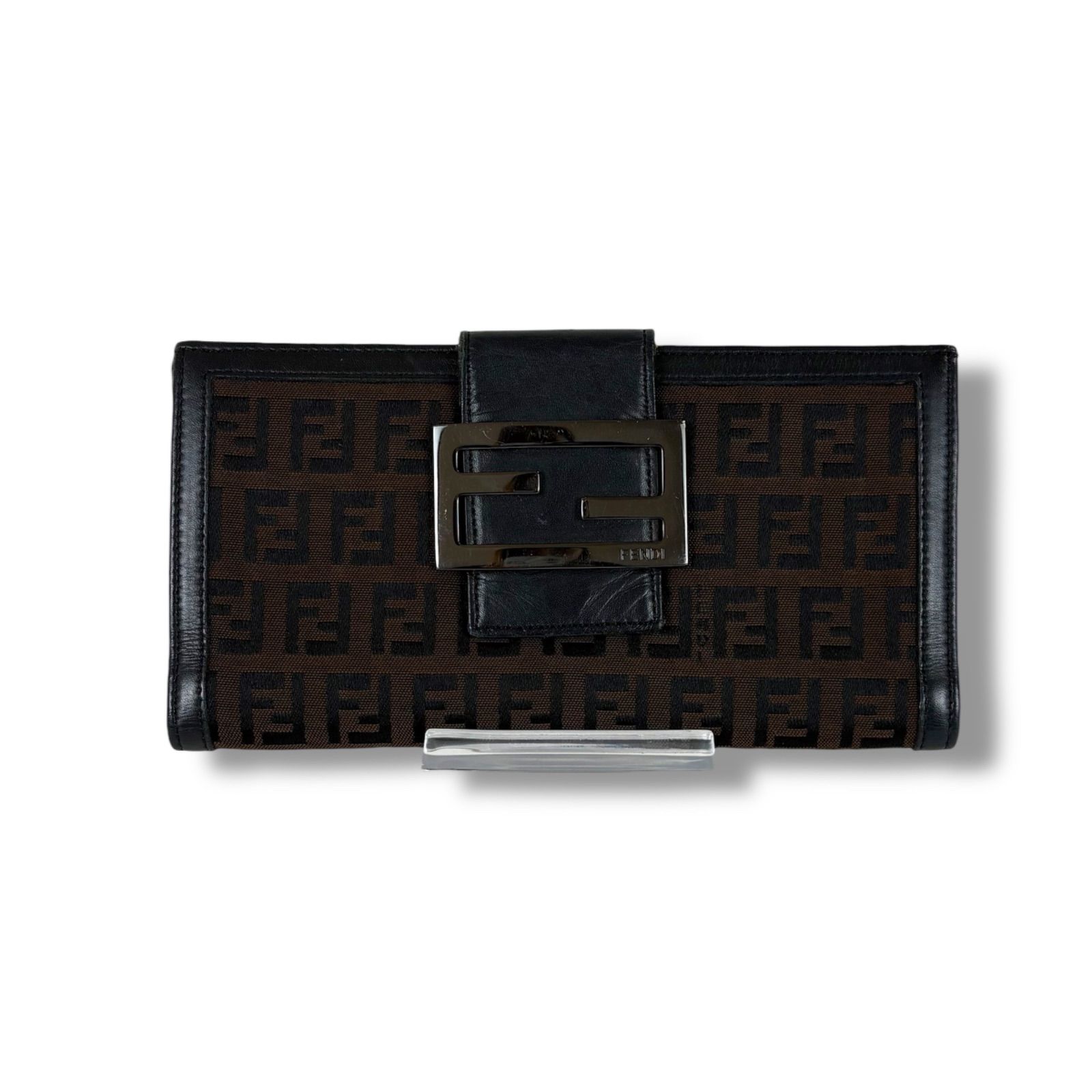 フェンディ FENDI 二つ折り長財布 ズッカ柄 ズッキーノ キャンバス