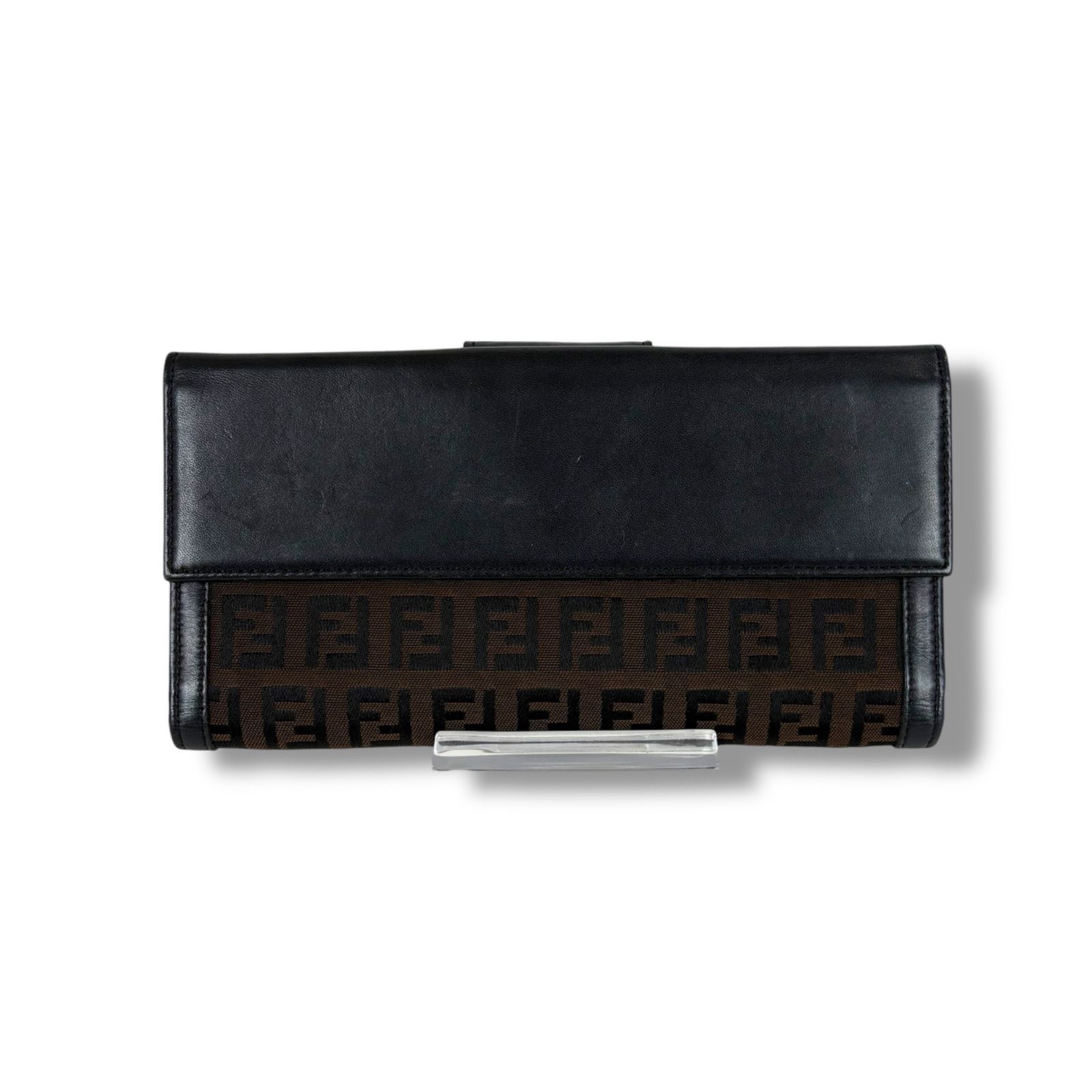 フェンディ FENDI 二つ折り長財布 ズッカ柄 ズッキーノ キャンバス