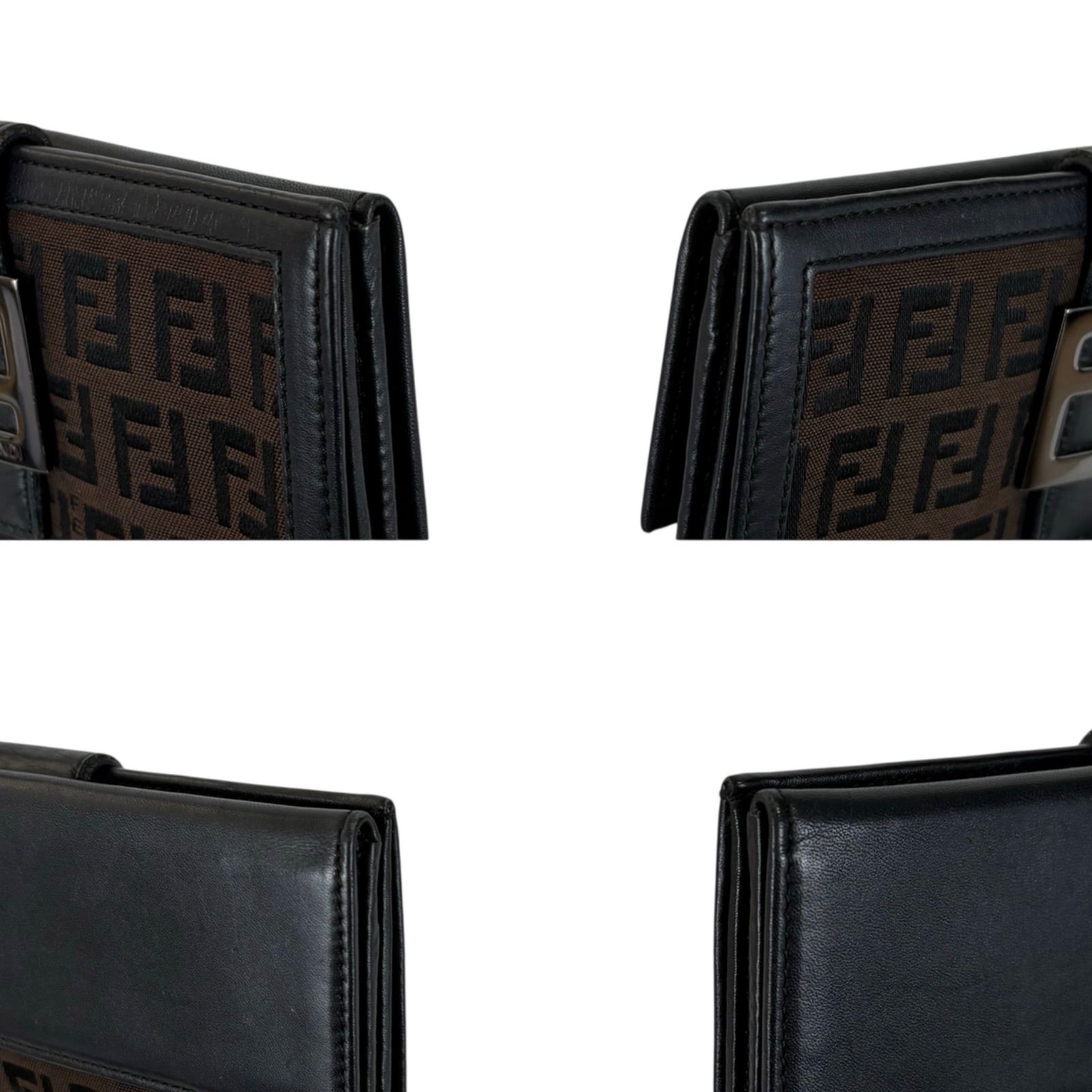 フェンディ FENDI 二つ折り長財布 ズッカ柄 ズッキーノ キャンバス