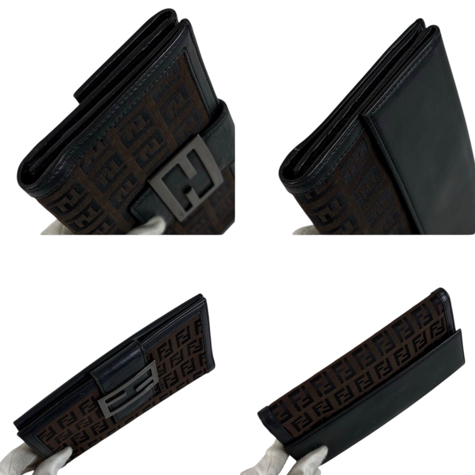 まぁ❤️未使用■FENDI 長財布．ズッカ　ズッキーノ　FF金具　ブラック FENDI FFロゴ 長財布 ズッカ ズッキーノ