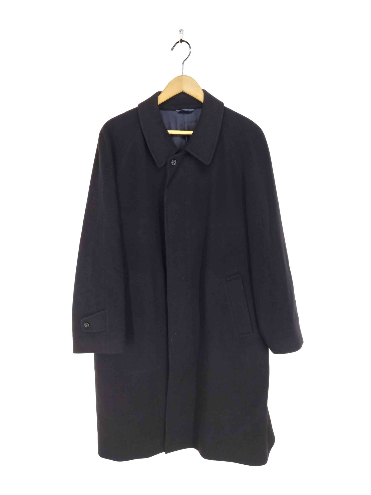 ユーズドフルギ USED古着 pure cashmere 比翼ステンカラーコート