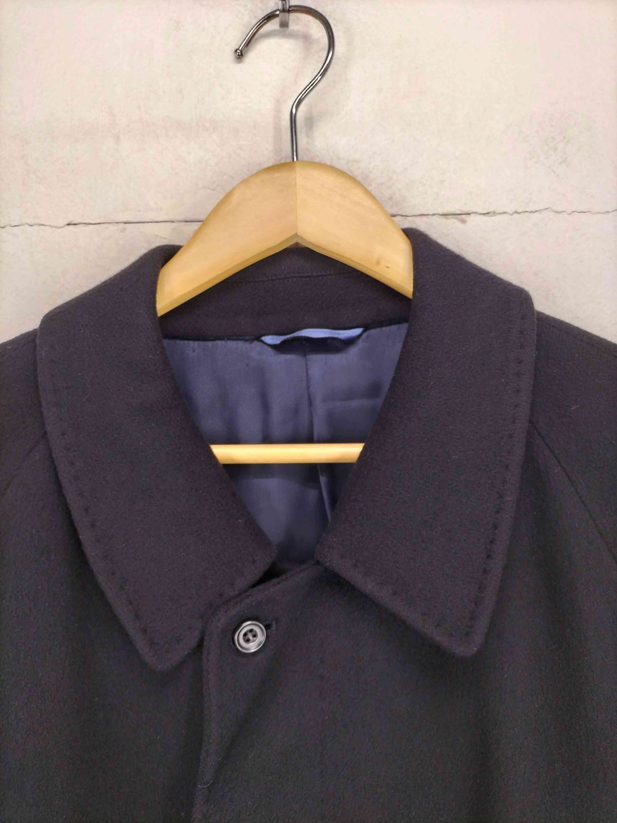 ユーズドフルギ USED古着 pure cashmere 比翼ステンカラーコート