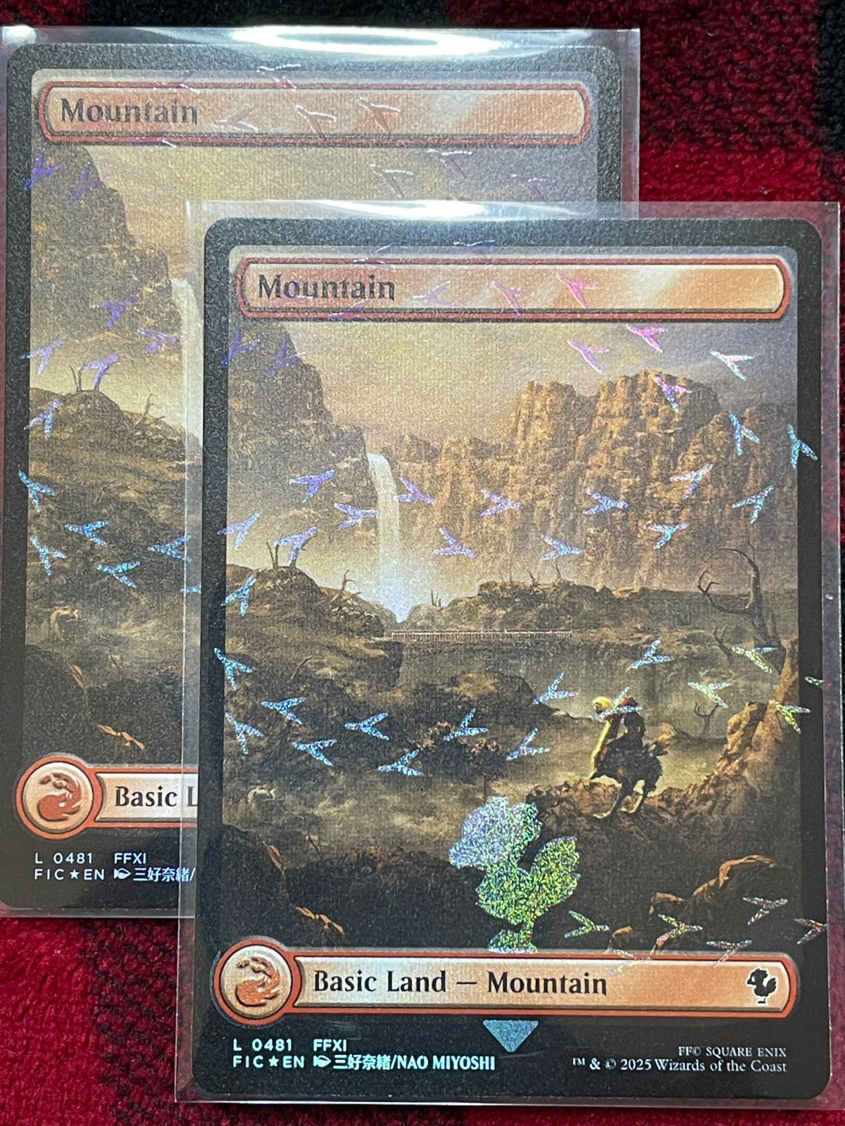 MTG チョコボバンドル 英語版 Foil 基本土地 Mountain 山 2枚セット