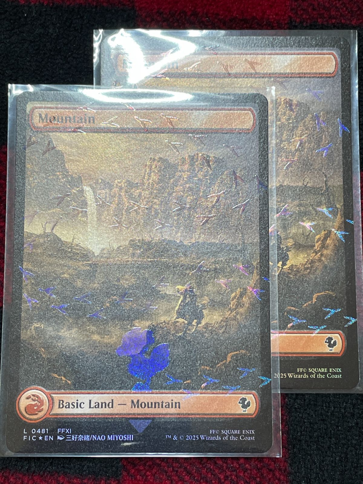 MTG チョコボバンドル 英語版 Foil 基本土地 Mountain 山 2枚セット