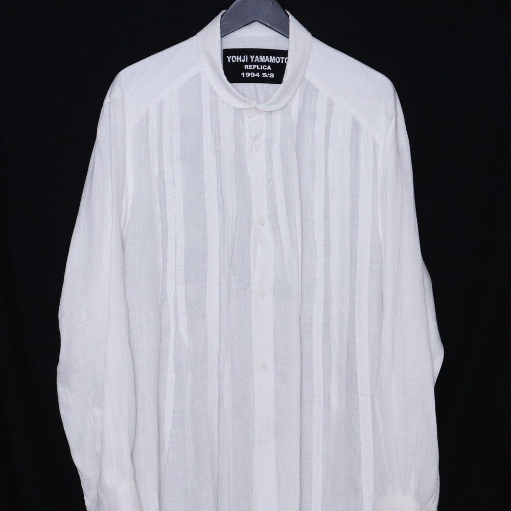 YOHJI YAMAMOTO タックロング 長袖シャツ サイズ3 ホワイト HO-B63-310