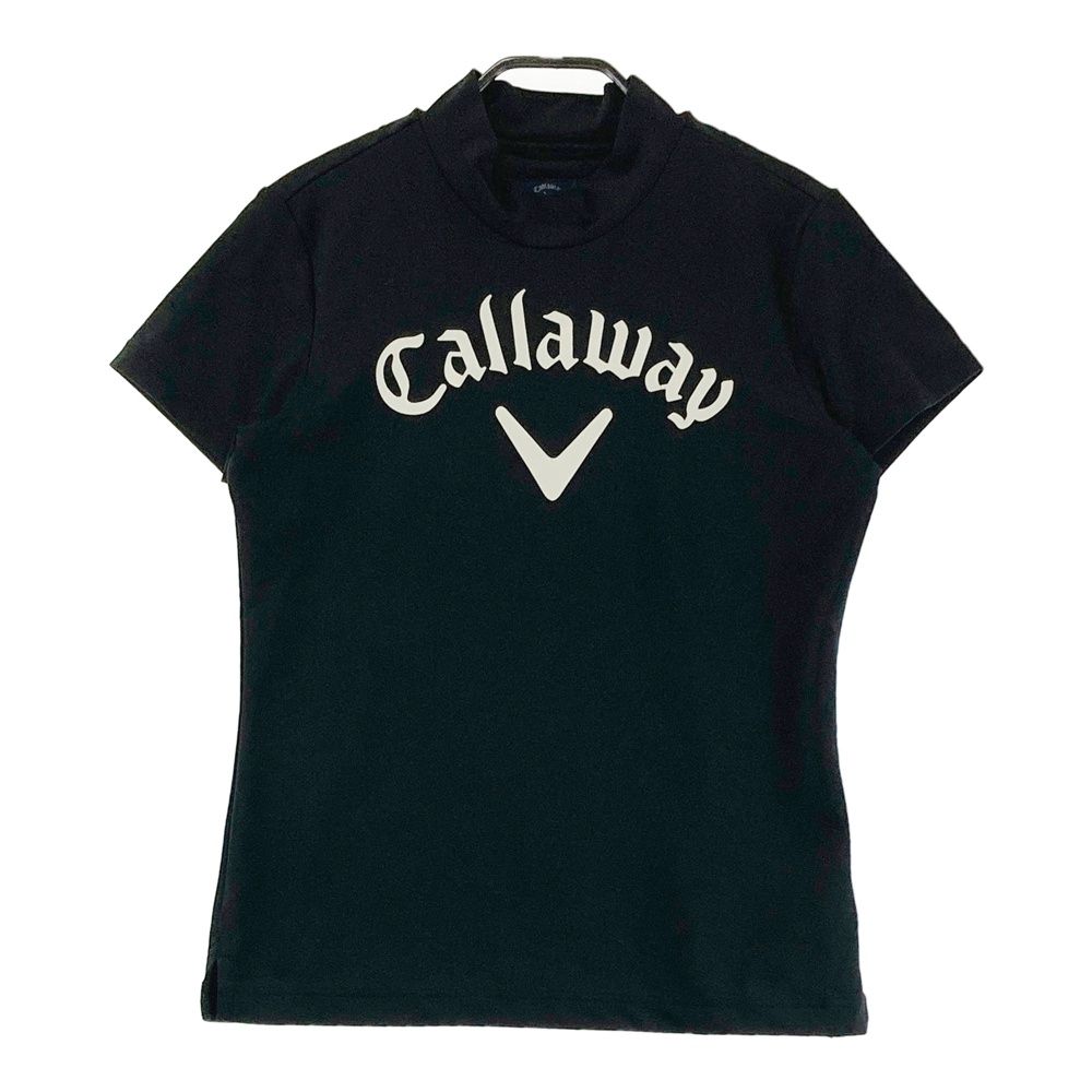 Callaway 黒 ハイネックTシャツ サイズ：S CALLAWAY キャロウェイ ハイネック 半袖Tシャツ ブラック系