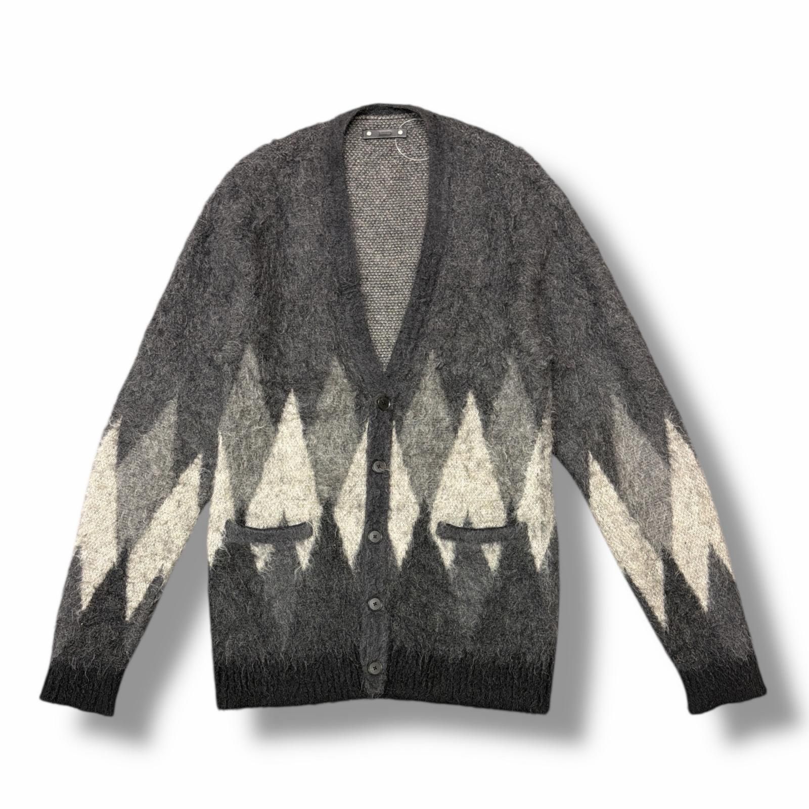 参考上代52800円 MINEDENIM Kid Mohair Argyle Washed Knit Long 